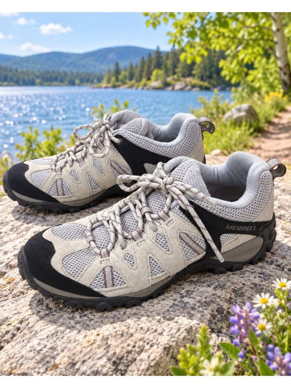 New Merrell Deverta 2 Low Suede Mesh Waterproof Hiking Shoes Women’s 7.5